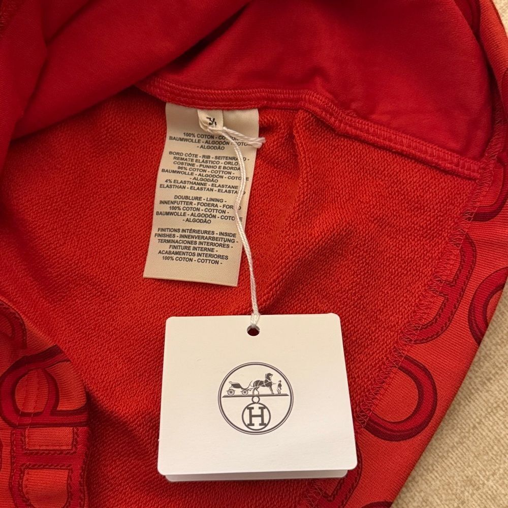 NWT Hermes Chaine D’Ancre Coulissee Tunic in Bright Red. Size 34 Fr./US Size 2. - Picture 8 of 12